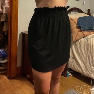 Black mini skirt!